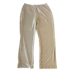 NWT Chicos Travelers No Tummy Pull On Pants Womens 2R Sonora Sand Slinky